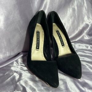 Black velvet heels